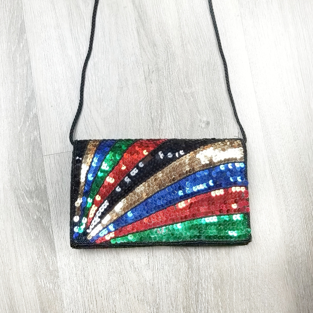 Multicolored Sequined Purse - Picture 2 of 8